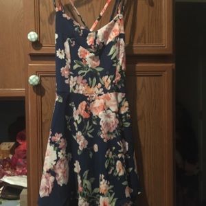 Blue floral dress